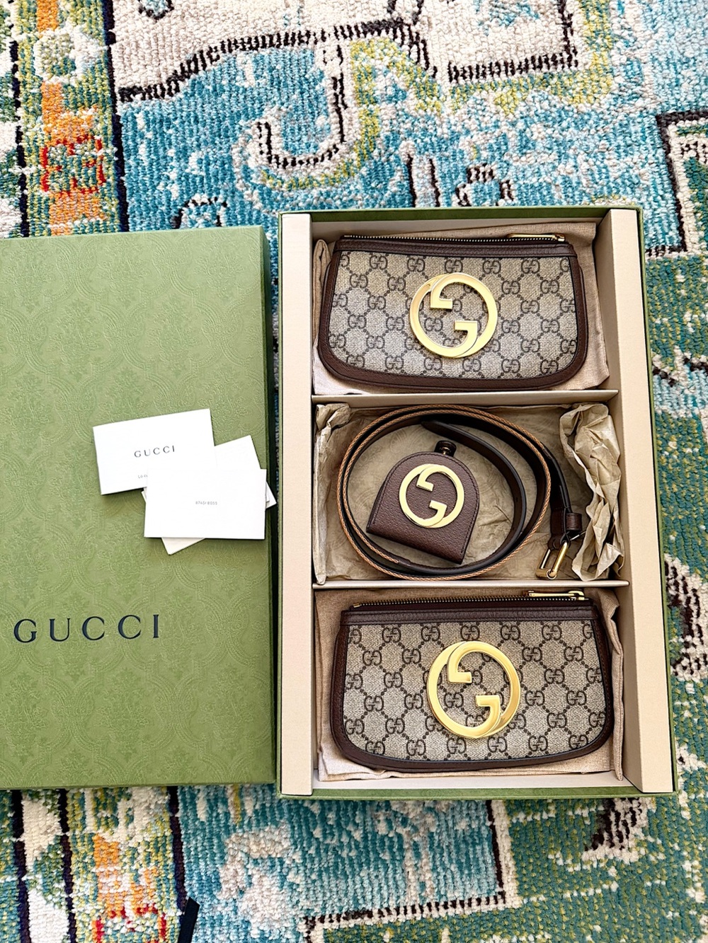 NEW GUCCI blondie ebony supreme multi pochette GG logo belt bag men women